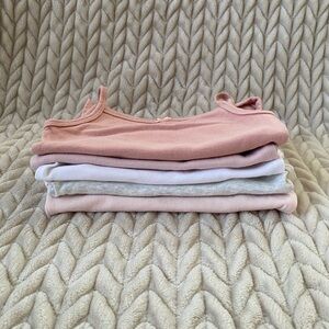 Set of Soft Pink and Neutral Tank Tops